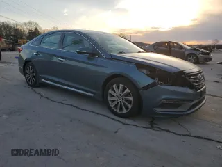 2016 Hyundai Sonata Sport with VIN 5NPE34AF5GH426562, listed as a Copart auction lot 46940005 with 117,519 mi miles and Clean Title. Bid and sale history available at DreamBid. Image 4.