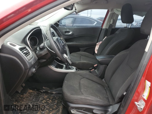 2018 Jeep Compass Sport with VIN 3C4NJCAB2JT411036, listed as a Copart auction lot 46046895 with 102,642 mi miles and Salvage Title. Bid and sale history available at carsss.com. Image 7.