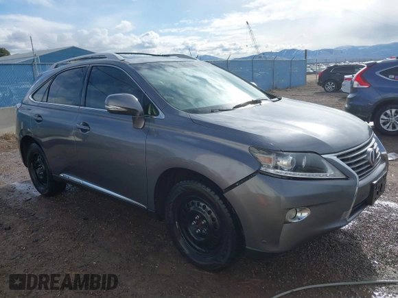2013 Lexus RX 450h z VIN JTJBC1BAXD2051251, wystawiony jako IAAI lot #41746439 z przebiegiem 123 342 mil mil oraz . Historia ofert i sprzedaży dostępna na DreamBid. Obrazek 1.