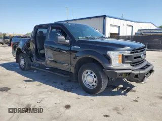 2018 Ford F-150 XL with VIN 1FTEW1EBXJFD71394, listed as a Copart auction lot 52384775 with 185,267 mi miles and Salvage Title. Bid and sale history available at carsss.com. Image 4.