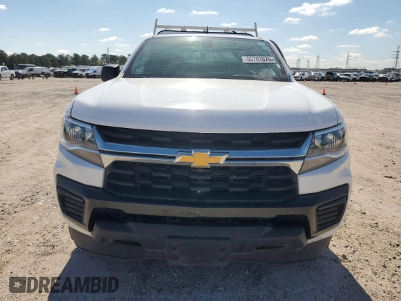 2022 Chevrolet Colorado 2WD Work Truck with VIN 1GCHSBEA2N1194574, listed as a Copart auction lot 56701075 with 34,758 mi miles and Salvage title. Bid and sale history available at DreamBid. Image 5.