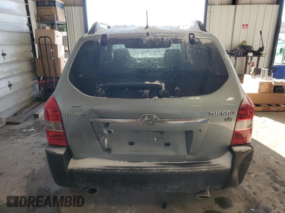 2007 Hyundai Tucson SE with VIN KM8JN12D87U574775, listed as a Copart auction lot 88897225 with 110,598 mi miles and Salvage Title. Bid and sale history available at carsss.com. Image 6.