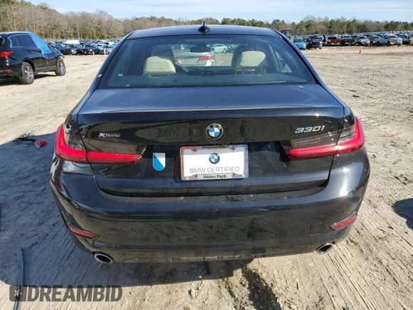 2020 BMW 3 Series 330i xDrive with VIN 3MW5R7J06L8B33548, listed as a Copart auction lot 47191195 with 40,222 mi miles and Salvage Title. Bid and sale history available at carsss.com. Image 6.