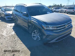 2021 Volkswagen Atlas S with VIN 1V2AP2CA1MC515687, listed as a IAAI auction lot 41083239 with 46,354 mi miles and . Bid and sale history available at DreamBid. Image 1.