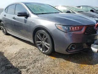 2020 Acura TLX w/A-Spec Pkg with VIN 19UUB3F69LA001401, listed as a Copart auction lot 74666004 with 0 mi miles and Salvage Title. Bid and sale history available at carsss.com. Image 4.