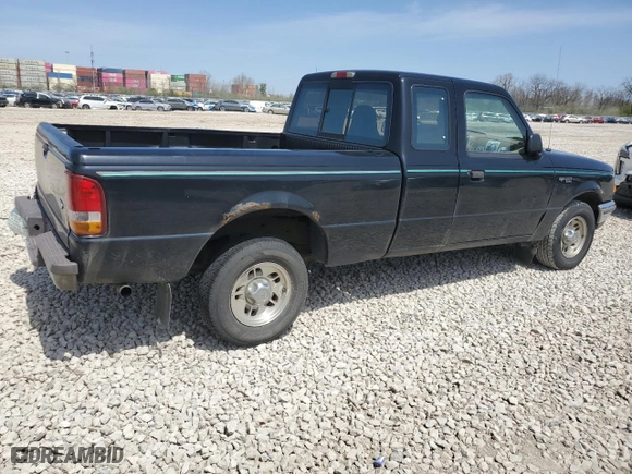 1997 Ford Ranger XL with VIN 1FTCR14U7VTA66265, listed as a Copart auction lot 53171285 with 230,500 mi miles and Salvage Title. Bid and sale history available at carsss.com. Image 3.