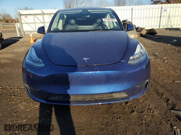 2021 Tesla Model Y Long Range with VIN 5YJYGAEE2MF262571, listed as a Copart auction lot 47309485 with 57,431 mi miles and Salvage Title. Bid and sale history available at carsss.com. Image 5.