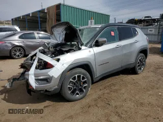2020 Jeep Compass Trailhawk with VIN 3C4NJDDB4LT132790, listed as a Copart auction lot 49604935 with Not Provided miles and Salvage Title. Bid and sale history available at carsss.com. Image 1.