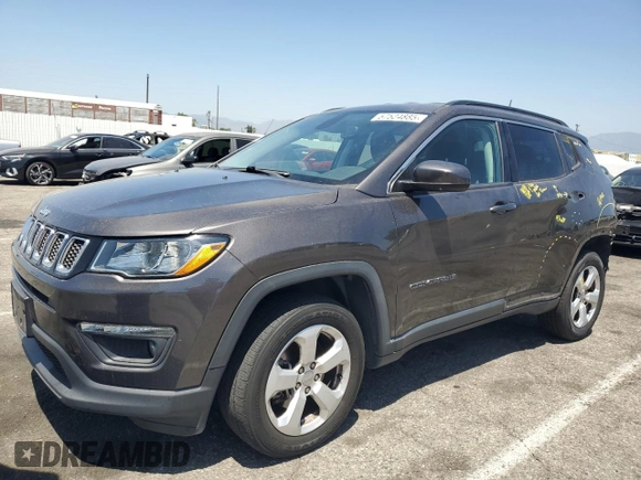 2018 Jeep Compass Latitude with VIN 3C4NJDBB8JT457636, listed as a Copart auction lot 57524885 with 111,062 mi miles and Salvage title. Bid and sale history available at DreamBid. Image 1.