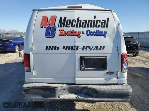 2013 Ford Econoline Cargo Commercial with VIN 1FTSE3EL9DDB11319, listed as a Copart auction lot 89179705 with Not Provided miles and Salvage Title. Bid and sale history available at carsss.com. Image 6.