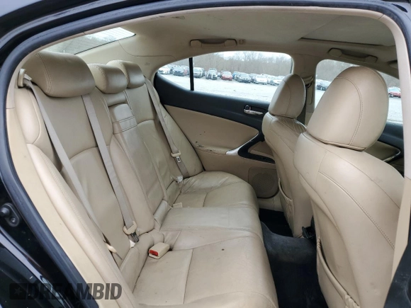 2008 Lexus IS with VIN JTHBK262082080289, listed as a Copart auction lot 48044825 with 198,945 mi miles and Salvage Title. Bid and sale history available at carsss.com. Image 10.