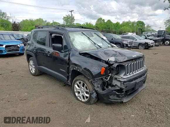 2017 Jeep Renegade Latitude with VIN ZACCJBBB9HPE93266, listed as a Copart auction lot 57119715 with 118,596 mi miles and Non repairable. Bid and sale history available at DreamBid. Image 13.