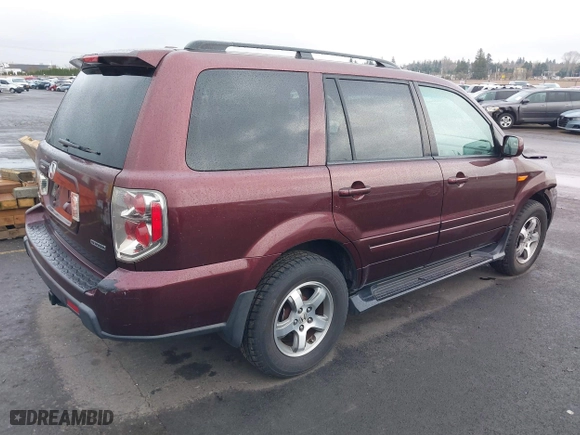 2007 Honda Pilot EX-L with VIN 2HKYF18747H508428, listed as a IAAI auction lot 41698817 with 191,216 mi miles. Bid and sale history available at carsss.com. Image 4.