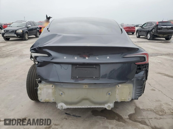 2024 Tesla Model 3 with VIN 5YJ3E1EA0RF861070, listed as a Copart auction lot 51486835 with 6,917 mi miles and Salvage Title. Bid and sale history available at DreamBid. Image 6.
