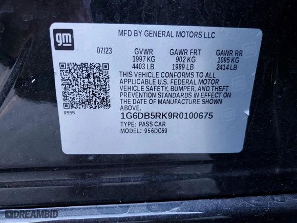 2024 Cadillac CT4 Premium Luxury with VIN 1G6DB5RK9R0100675, listed as a Copart auction lot 87796505 with 11,621 mi miles and Salvage Title. Bid and sale history available at carsss.com. Image 12.