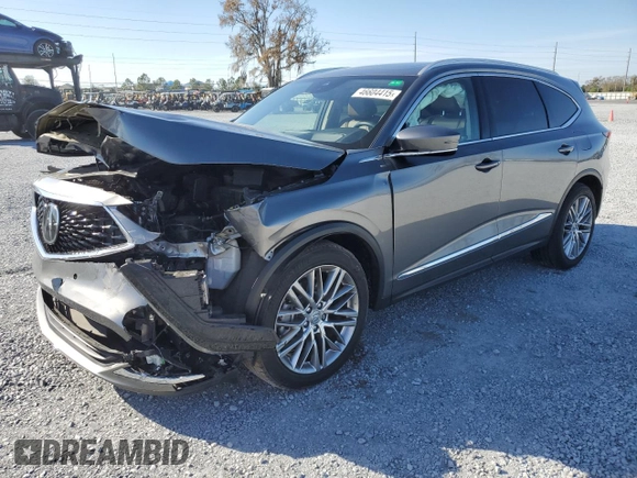 2022 Acura MDX w/Advance Package with VIN 5J8YE1H81NL047890, listed as a Copart auction lot 46604415 with 52,117 mi miles and Salvage Title. Bid and sale history available at carsss.com. Image 1.
