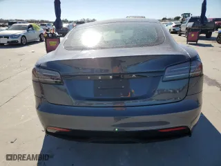 2023 Tesla Model S with VIN 5YJSA1E5XPF516118, listed as a Copart auction lot 42147345 with 12,564 mi miles and Salvage Title. Bid and sale history available at carsss.com. Image 6.