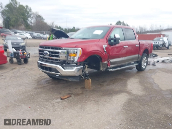 2021 Ford F-150 XL with VIN 1FTFW1E86MKD88763, listed as a IAAI auction lot 41742760 with 54,504 mi miles. Bid and sale history available at carsss.com. Image 2.