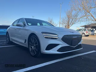2023 Genesis G70 2.0T with VIN KMTG34TA0PU132665, listed as a Copart auction lot 88997945 with 3,158 mi miles and Clean Title. Bid and sale history available at DreamBid. Image 1.
