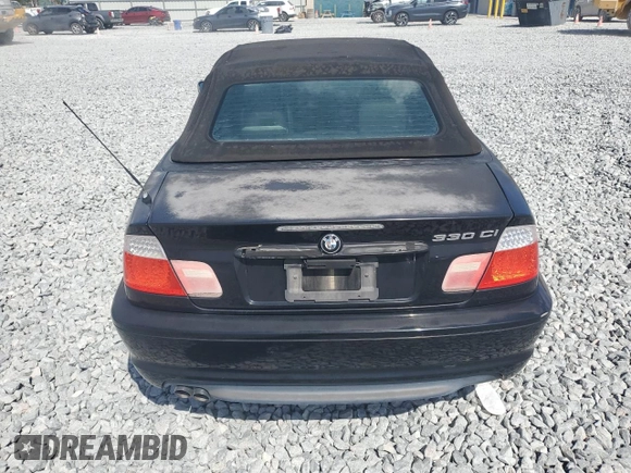 2005 BMW 3 Series 330Ci with VIN WBABW53465PL49985, listed as a Copart auction lot 51812985 with 123,926 mi miles and Salvage Title. Bid and sale history available at carsss.com. Image 6.