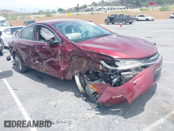 2015 Chrysler 200 Limited with VIN 1C3CCCAB8FN705635, listed as a IAAI auction lot 42361122 with 75,621 mi miles and . Bid and sale history available at DreamBid. Image 1.