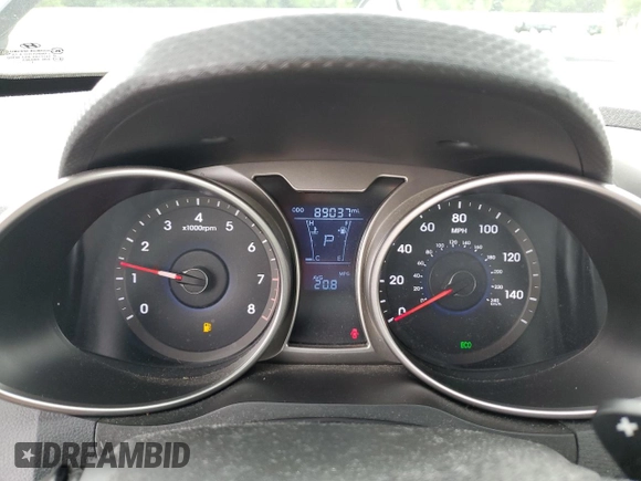 2012 Hyundai Veloster w/Black Int with VIN KMHTC6AD8CU027450, listed as a Copart auction lot 63756415 with 89,037 mi miles and Salvage title. Bid and sale history available at DreamBid. Image 9.