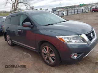 2014 Nissan Pathfinder SL with VIN 5N1AR2MN3EC685723, listed as a IAAI auction lot 41910628 with 136,252 mi miles and . Bid and sale history available at DreamBid. Image 13.