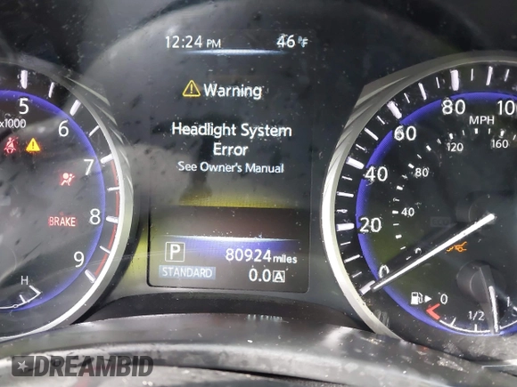 2018 Infiniti Q50 Red Sport 400 with VIN JN1FV7AR4JM481806, listed as a IAAI auction lot 40968949 with 80,924 mi miles and . Bid and sale history available at DreamBid. Image 15.