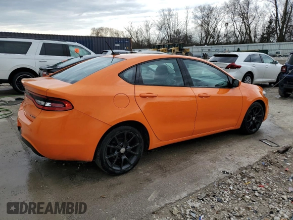 2013 Dodge Dart SXT with VIN 1C3CDFBA7DD315729, listed as a Copart auction lot 53944055 with 160,480 mi miles and Non Repairable. Bid and sale history available at carsss.com. Image 3.