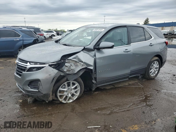 2023 Chevrolet Equinox LT with VIN 3GNAXTEGXPL131545, listed as a Copart auction lot 55951845 with 13,413 mi miles and Salvage title. Bid and sale history available at DreamBid. Image 1.