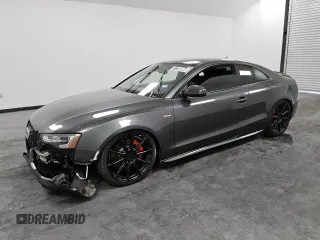 2016 Audi S5 Premium Plus with VIN WAUC4AFR5GA022381, listed as a Copart auction lot 71720084 with 104,010 mi miles and Clean Title. Bid and sale history available at carsss.com. Image 1.