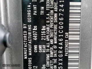 2012 Kia Optima SX with VIN 5XXGR4A61CG067241, listed as a Copart auction lot 51925775 with 158,853 mi miles and Salvage Title. Bid and sale history available at carsss.com. Image 12.
