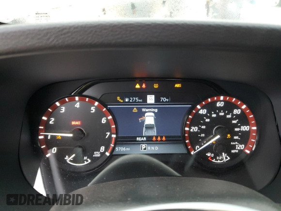 2024 Nissan Frontier SL with VIN 1N6ED1EJ4RN657334, listed as a Copart auction lot 55169675 with 5,706 mi miles and Salvage title. Bid and sale history available at DreamBid. Image 9.