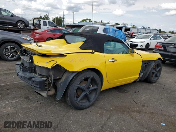 2007 Saturn Sky Red Line z VIN 1G8MG35X77Y128438, wystawiony jako Copart lot #69835584 z przebiegiem 87 909 mil mil oraz Szkoda całkowita • Salvage title. Historia ofert i sprzedaży dostępna na DreamBid. Obrazek 3.