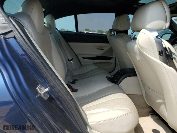 2015 BMW 6 Series 640i with VIN WBA6A0C57FGB53523, listed as a Copart auction lot 51296025 with 0 mi miles and Clean Title. Bid and sale history available at carsss.com. Image 10.