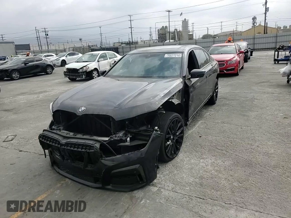 2022 BMW 7 Series 740i with VIN WBA7T2C04NCJ31237, listed as a Copart auction lot 76627214 with 44,630 mi miles and Salvage Title. Bid and sale history available at carsss.com. Image 10.