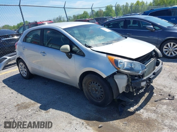 2013 Kia Rio LX with VIN KNADM5A33D6307061, listed as a IAAI auction lot 42143985 with 66,621 mi miles and . Bid and sale history available at DreamBid. Image 1.