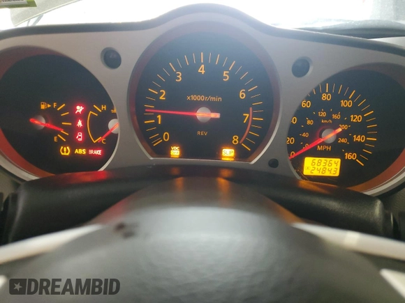 2005 Nissan 350Z Enthusiast with VIN JN1AZ34D25M608789, listed as a Copart auction lot 51448935 with 68,364 mi miles and Salvage Title. Bid and sale history available at carsss.com. Image 9.