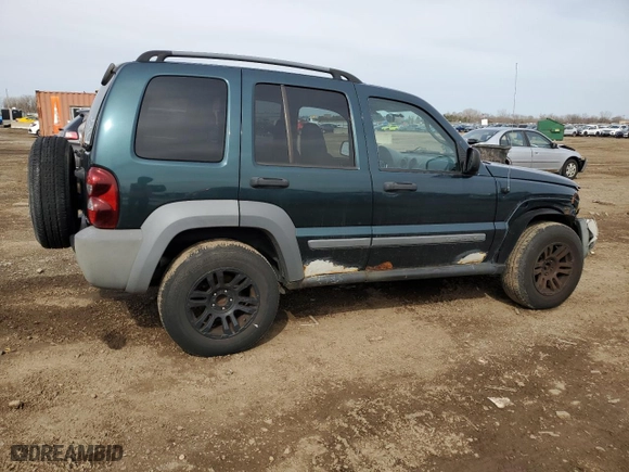2005 Jeep Liberty Sport with VIN 1J4GL48K65W504490, listed as a Copart auction lot 49766245 with 217,458 mi miles and Salvage Title. Bid and sale history available at carsss.com. Image 3.