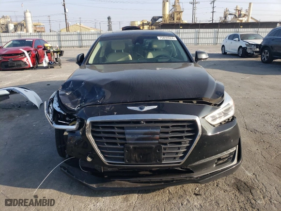 2017 Genesis G90 3.3T Premium with VIN KMHG34JA7HU023280, listed as a Copart auction lot 75899924 with 122,269 mi miles and Salvage Title. Bid and sale history available at carsss.com. Image 5.