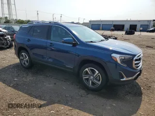 2020 GMC Terrain SLT with VIN 3GKALVEV1LL130586, listed as a Copart auction lot 59215235 with 61,039 mi miles and Salvage title. Bid and sale history available at DreamBid. Image 4.