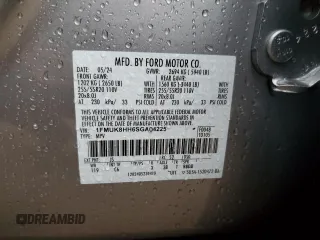 2025 Ford Explorer with VIN 1FMUK8HH6SGA04225, listed as a Copart auction lot 44977295 with 2,531 mi miles and Salvage title. Bid and sale history available at DreamBid. Image 13.