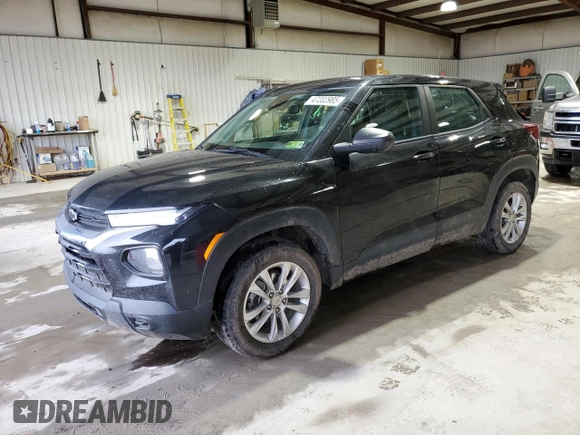2021 Chevrolet TrailBlazer LS with VIN KL79MNSL9MB022568, listed as a Copart auction lot 47202985 with 60,773 mi miles and Salvage Title. Bid and sale history available at carsss.com. Image 1.