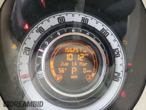 2013 FIAT 500 Pop with VIN 3C3CFFAR2DT649212, listed as a Copart auction lot 57527625 with 156,251 mi miles and Salvage title. Bid and sale history available at DreamBid. Image 9.