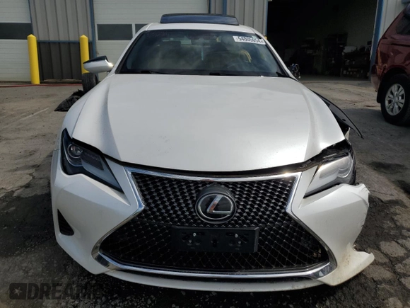 2019 Lexus RC with VIN JTHS85BC9K5004669, listed as a Copart auction lot 54005054 with 24,421 mi miles and Salvage Title. Bid and sale history available at carsss.com. Image 5.