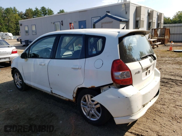 2007 Honda Fit Sport with VIN JHMGD376X7S066129, listed as a Copart auction lot 88861335 with 0 mi miles and Non Repairable. Bid and sale history available at carsss.com. Image 2.