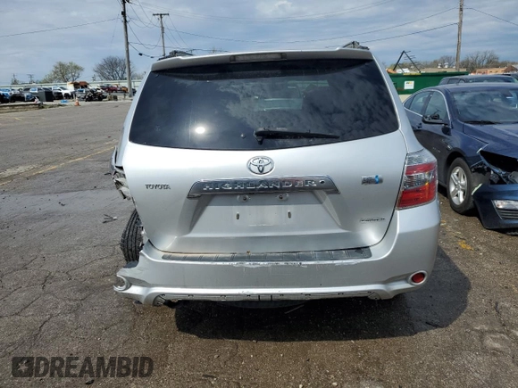 2008 Toyota Highlander Hybrid Limited with VIN JTEEW44A882023505, listed as a Copart auction lot 54398425 with 253,471 mi miles and Clean Title. Bid and sale history available at carsss.com. Image 6.