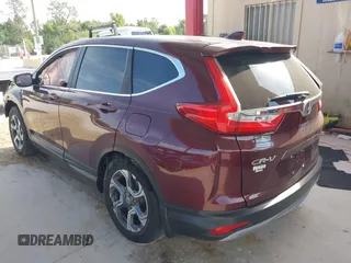 2017 Honda CR-V EX with VIN 7FARW1H55HE020645, listed as a IAAI auction lot 42111202 with 51,445 mi miles. Bid and sale history available at carsss.com. Image 3.