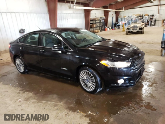 2014 Ford Fusion Titanium Hybrid z VIN 3FA6P0RUXER168706, wystawiony jako Copart lot #55362295 z przebiegiem 136 382 mil mil oraz Czysty tytuł • Clean title. Historia ofert i sprzedaży dostępna na DreamBid. Obrazek 4.