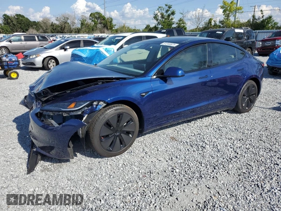 2025 Tesla Model 3 Long Range with VIN 5YJ3E1EA1SF887750, listed as a Copart auction lot 51348825 with 5,530 mi miles and Salvage Title. Bid and sale history available at DreamBid. Image 1.